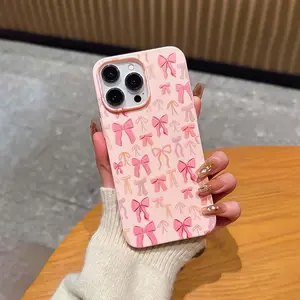Cute Bow Pattern Phone Case, Anti-drop Cellphone Protective Case, Total Protective Shockproof Mobile Phone Cover for iPhone, Casing, Accessories