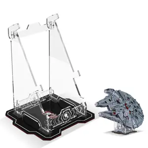 Display Stand for Millennium Falcon 75192 Star-Wars Building Block , 5mm Acrylic Display Holder, Vertical Display Bracket for 75192 (Stand Only, No Model )