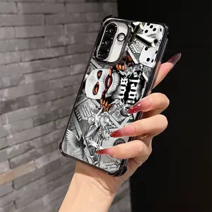 Cool Smiling Face Mask Men Phone Case for Samsung Galaxy a Series, Anti-Drop Transparent Soft Back Cover, 4g 5g Compatible