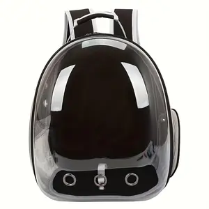 1 Space Capsule Pet Carrier Backpack - Breathable Transparent Travel Carrier for Cats and Small Dogs, Zippered, Portable, Ideal for Outdoor Adventures, Pet Travel Bag, Modern Pet Accessory, Secure Zipper Closure