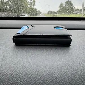 Stylish Black RFID Popup Card Wallet for Men - Slim Design, Secure Storage & Effortless One-Touch Eject（Does not support storing cash）