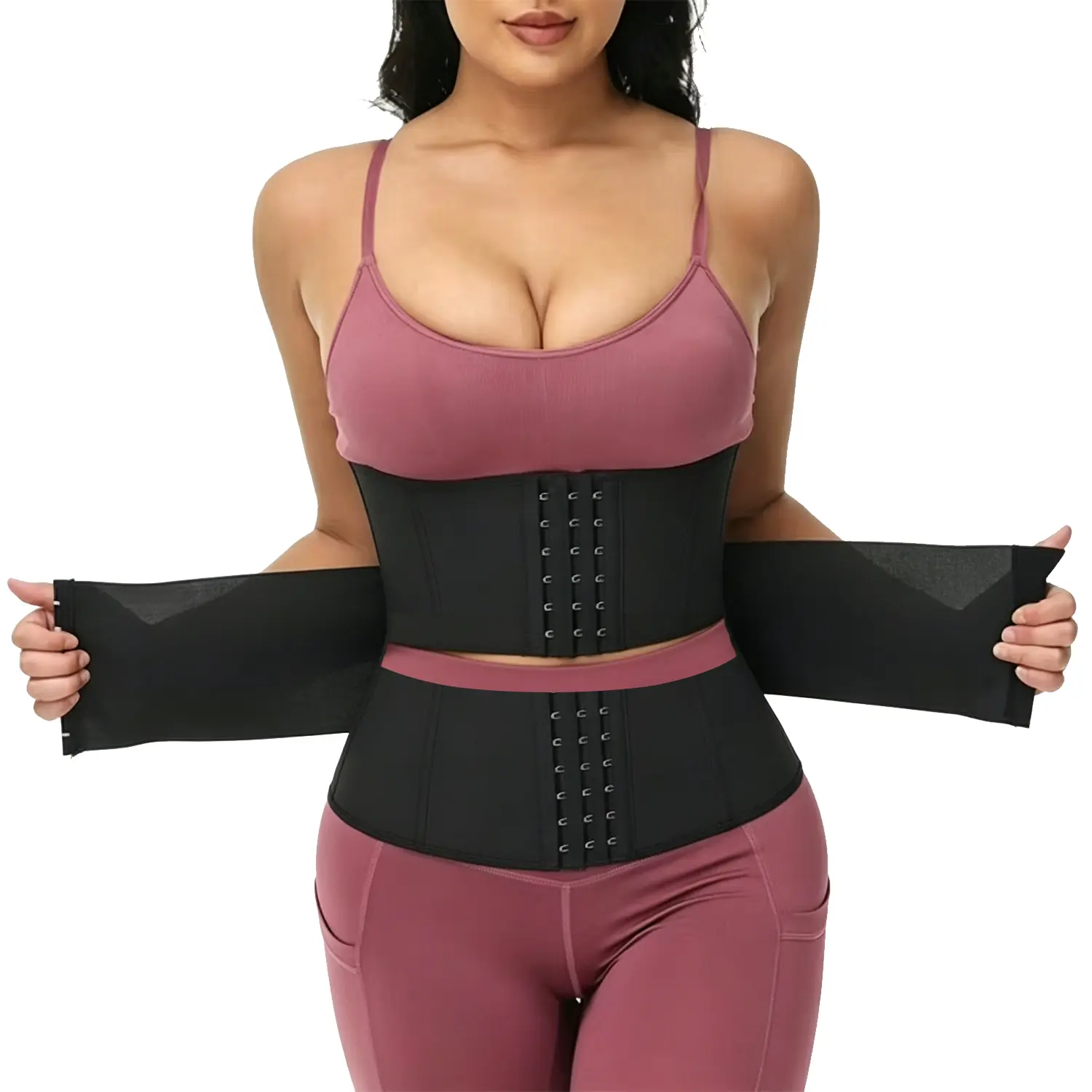 2 in 1 Slimming Belt Women's Sport Lumbar Belt Fajas Body Shaper Adjustable Elastic Buckle Shapewear Fit