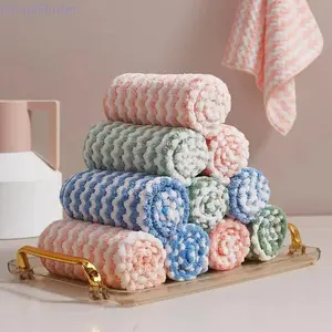 10-Pack Premium Microfiber Cleaning Cloths | Ultra-Soft Absorbent Lint-Free Quick-Drying Rags for Kitchen, Dishes & Household Cleaning, Random Colors