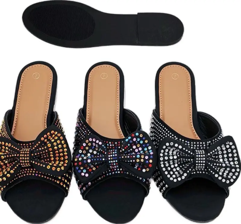 Women's Luxury Rhinestone Slide Sandals