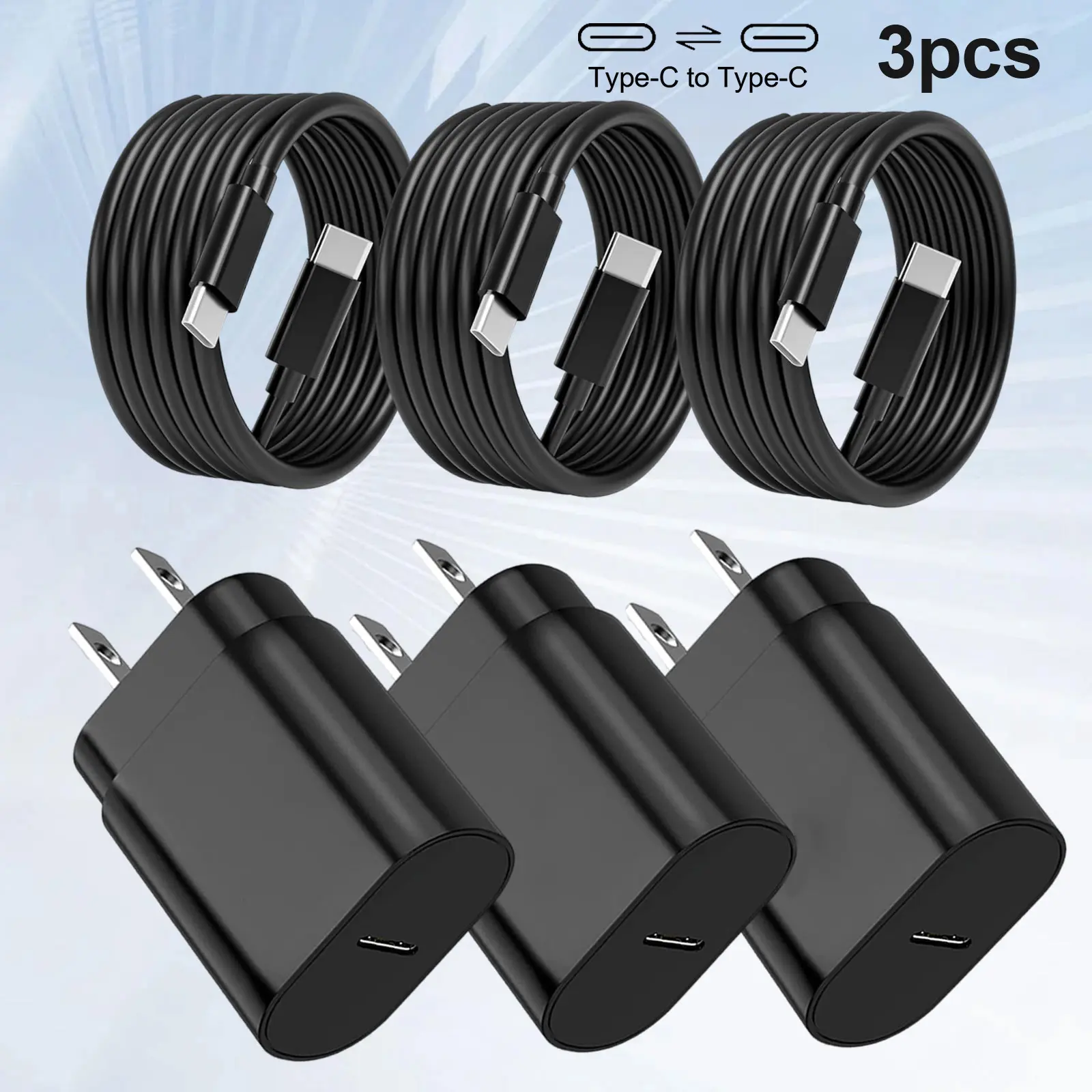 [Fast Charger] Fast Type C Charger Set with 6ft Cable | Compatible with S23 Ultra/ S22/ S21/ Note 20/ Note 10/ Z