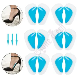 "Silicone Gel Arch Support Insoles Orthotic Heel Cushion for Plantar Fasciitis"  3 Pair Footwear Shoe