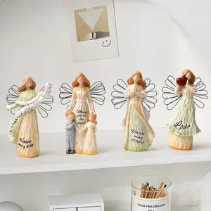 Guardian Angel Resin Ornament, 1 Count Modern Desktop Decoration, Home Decor Supplies for Living Room Bedroom, Unchanging Love Gift for Mom
