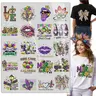 20sheet  Mardi Gras Iron on Transfers dtf transfers ready to press Retro Iron on Decals Patch Heat Transfer Iron on Stickers for T Shirt Clothing Jacket Hat Backpacks DIY