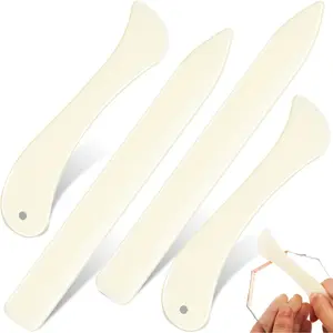 Stained Glass Tools 4 Pieces FID Stained Glass Plastic Burnisher Flat Foil Holder Supplies for Work DIY Handicrafts