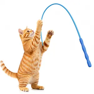 Innovative Ultra Light Durable Tail Silicone Teaser Wand Cat Toy