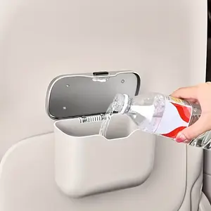 Minimalist Car Trash Can, Durable ABS Material Interior Waste Bin, Essential Accessory for Commuters and Car Owners