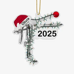 Personalized Speculum OBGYN Acrylic Ornament, Midwife Custom Name Gift for OBGYN Doctor Coworkers Holiday Keepsake