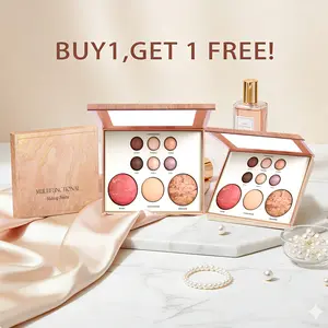 BUY 1, GET 1 FREE!Makeup Palette Multi-Use Cosmetic Set, including Highlighter, Eyeshadow, Contour and Blush.Suitable for Any Makeup Look & Zodiac Theme.Bronze Eyeshadow Powder, Cool Toned Bronzer for Pale Skin, Classic Daily Makeup Palette summervibes