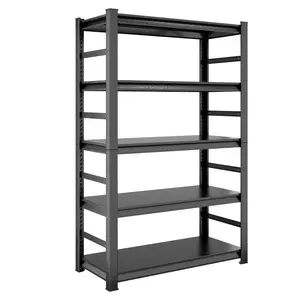 Heavy Duty 5-Tier Metal Shelving Unit C-47"W Adjustable Storage Rack for Kitchen Garage Organiser with Rubber Mallet & Gloves - Shelf