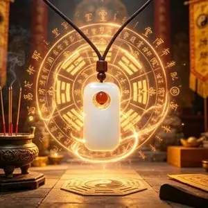 Taoist White Jade Pendant for Purifying Turbidity and Dispelling Evil Spirits