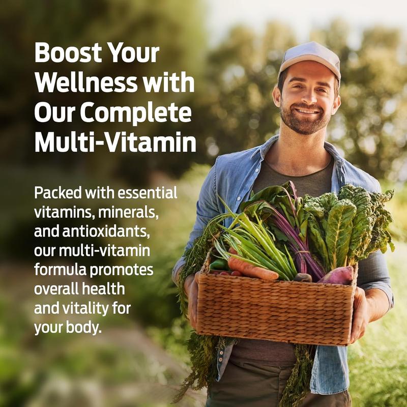 ForestLeaf Daily Vitamin Multivitamin for Men, Multi-Vitamin for Men - Mens Multivitamins & Multiminerals Supplement | All Essential Vitamins Needed for Health, Longevity & Energy | 60 Veg Caps