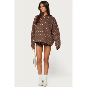 Chelsie Polka Dot Foldover Shorts
