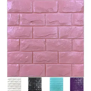 11 count  Wall Panels Peel and Stick Faux Brick Wallpaper  Self Adhesive  Brick Paneling Faux Stone Wall Panels (11PCS, )