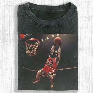 Dunking Dog Vintage T-Shirt, Funny Basketball Pug Graphic Tee, Retro Sports Meme Summer Aesthetic Streetwear , Hoops Lover Statement Shirt, Summer Game Day Gift For Him Her Birthday Present
