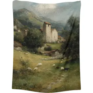 Alpaca Farm Fluffy Bed Throw Blanket 50" x 60"
