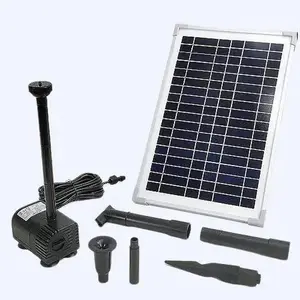AEO 12W Solar Water Pump KIT: DC Dry-Run Protection Solar Water Pump 185 GpH with 18V 12W Solar Panel for Fountain, Fish Pond, and Aquarium (No Backup Battery)