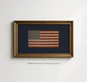 American Flag Wall  Art, Patriotic 4th of July TV Art, Americana Decor, Vintage USA Flag Wall Decor, Full Color Selection, Pick Your Favorite, Retro Styles, Bring Back the Classics