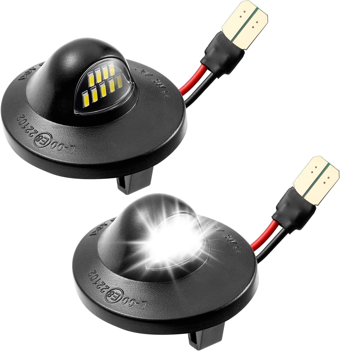 2-Pack LED License Plate Lights for Ford F150 F250 F350 Super Duty Trucks, 9 LED White Lights, Offroad Light Bar, Round LED Lamps 2-Pack LED License Plate Lights for Ford F150 F250 F350 Super Duty Trucks, 9 LED White Lights, Offroad Light Bar, Round LED Lamps