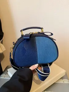 Versatile Denim Bag with Smooth Zipper Design, Single Shoulder Crossbody, Ideal for Daily Use, Work, Commuting