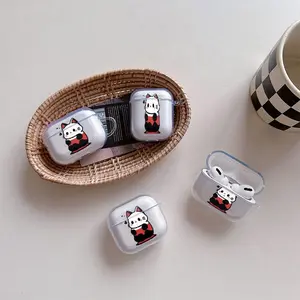 Cute Cat Pattern Earphone Case, 1 Count Shockproof Silicone Earphone Protective Cover, Earphone Accessories Compatible with AirPods 4, Headset