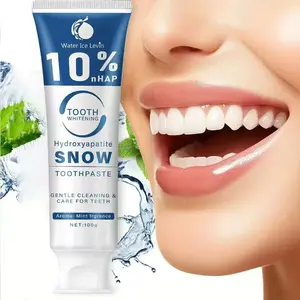 Hydroxyapatite Toothpaste, Brightening Toothpaste, 10% Hydroxyapatite, Peppermint Essential Oil Deep Cleaning Paste, Oral Care, Fresh Breath Strengthen Dental Care, Gentle on Gums, Perfect for Daily Use And Travel