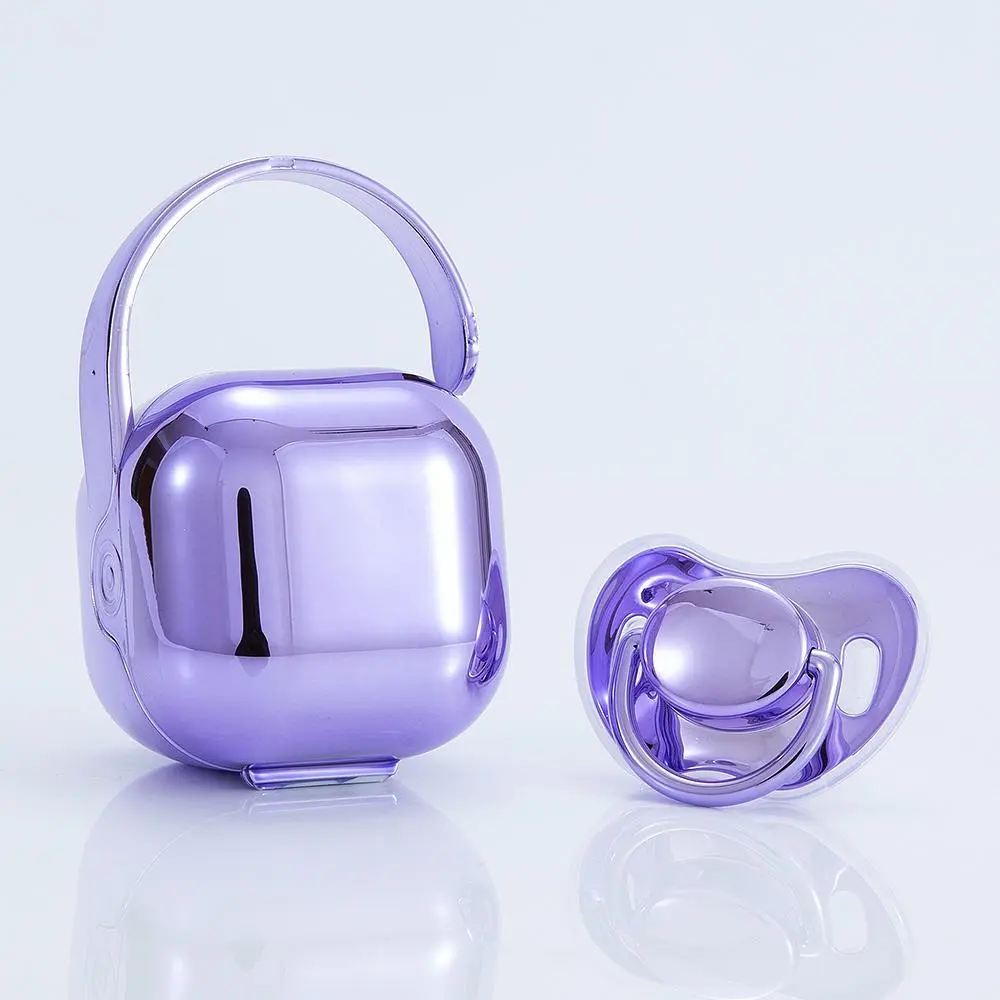 MIYOCAR Luxury Gold Bling Pacifier & Case – Perfect for Photoshoots, Baptisms, and Special Memorable Occasions Perfect Gift for Stylish Babies