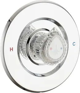 Shower Faucet Trim Kit Compatible with Moen Fit Chateau Valve Only, Pull-on Push-off Knob Handle, Chrome