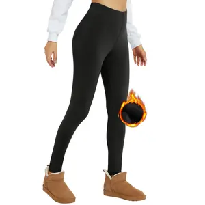 Showitty  Low Waist Fleece Lined Leggings for Women, Warm Yoga Workout Pants Colorful