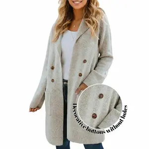 VIMPUNEC women’s fall long cardigan sweaters — trendy open-front knit winter coats (coatigans)