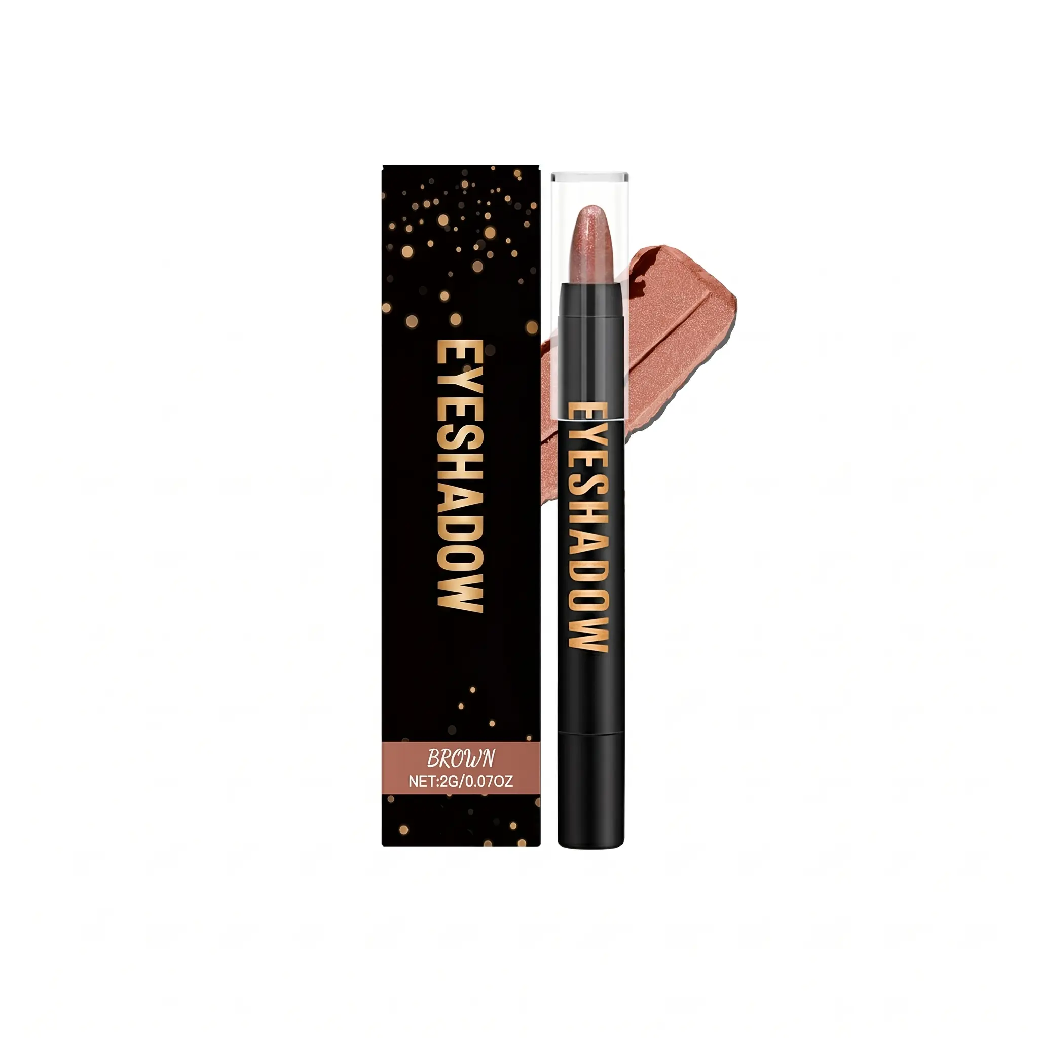 4-Color Metallic Cream Shimmer Easy Eyeshadow Stick - Single, Long-Lasting, High-Pigment Smooth Cosmetic Crayon, Blendable Brightening Beauty Product for Adults, Rose Gold, Radiant Daily Look, All Skin Types, Beginner-Friendly