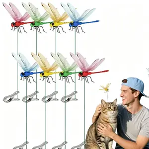 12 Pack Dragonfly Clip,3D Dragonfly Garden Stakes Decor,Fly Deterrent,Dragonfly Humming Bird Stakes,Deer and Horse,Bird and Fly Scare Devices for Indoor Outdoor Garden#Summer Vibes #small gift #party activity supply