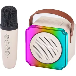 Mini Karaoke Machine for Kids and Adults,Portable Bluetooth Karaoke Machine with Wireless Microphone