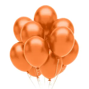 12 In. Orange Latex Balloons | 10 Count
