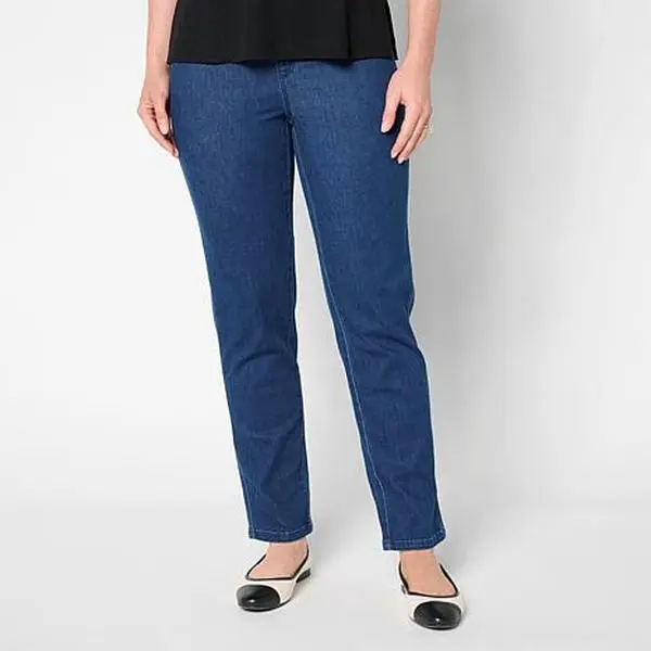 Colleen Lopez Pull-On Denim Slim Leg "BLT" Jean