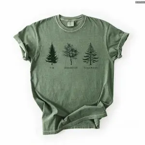 Fir Dogwood Tamarack Tree Graphic T-Shirt – Minimalist Nature Pun Tee, National Park Style Outdoor Shirt