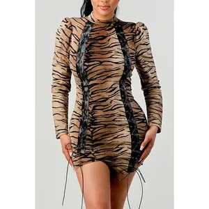 ATHINA TRANSITION ANIMAL PRINT MINI DRESS