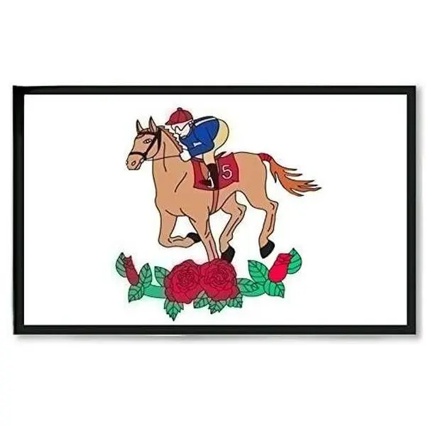 Kentucky Derby Decorative Light Cotton-Linen Tapestry Flag Banner - Indoor Home Wall Art Hanging for Dormitories, Living Rooms, Gift
