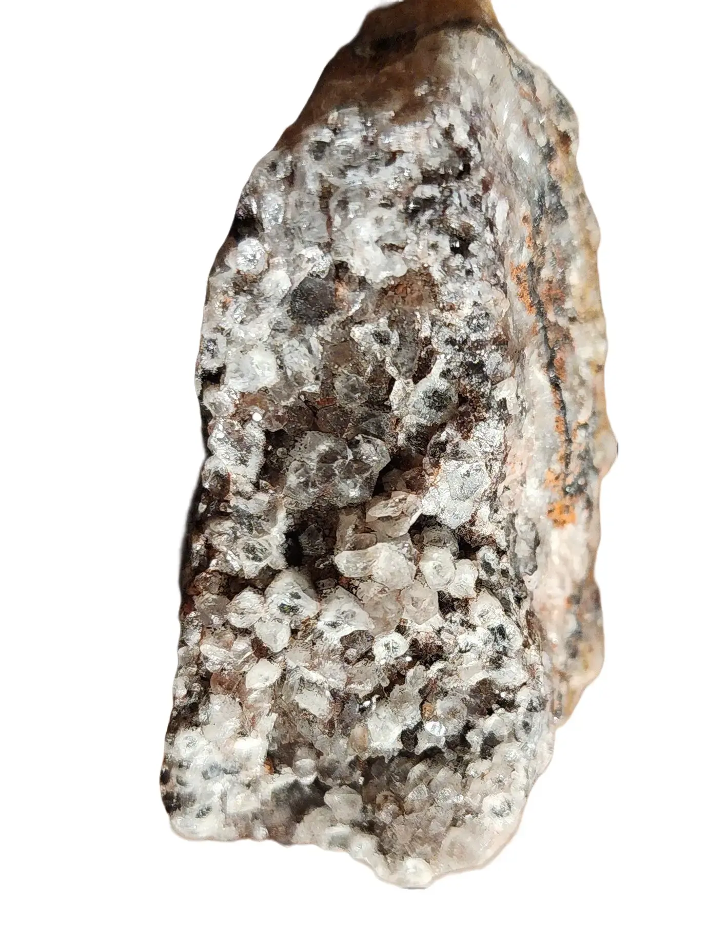 Arizona Druzy Crystal Pocket with Natural Black Mineral Banding – 58 g