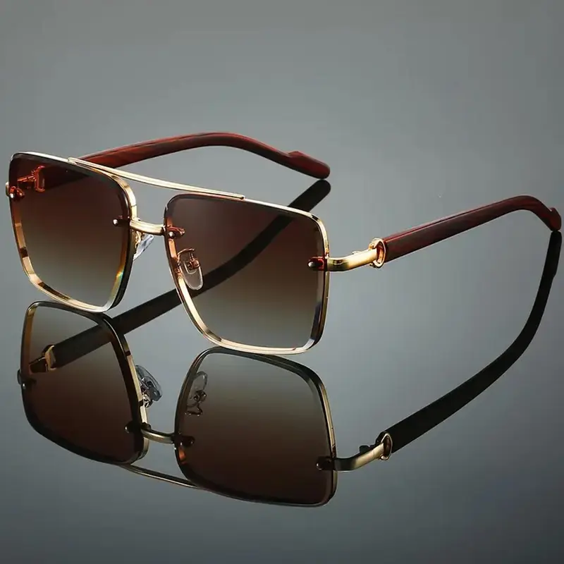 Unisex Vintage Trendy Sunglasses, Retro Outdoor Sports Sunglasses, Summer Trendy Sunglasses, Fashionable Sunglasses for Men & Women for Everyday Use, Trendy Casual Sunglasses, Fashionable Metal Sunglasses