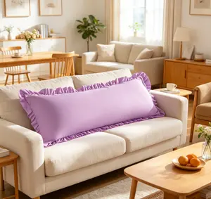 NTBAY Ruffled Body Pillowcase, Suitable for Bedroom and living Room, Brushed Microfiber with Envelope Closure, Elegant and StylishSoft and Skin-Friendly,