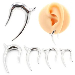 Alisouy 1PC Stainless Steel Heterotypic Ear Weight Plug Tunnel Cartilage Earring Gauges Expander Stretcher Piercing Body Jewelry