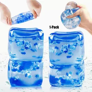 Ice Cube Sensory Fidget Toy - High-Density Gel-Filled Stress Relief Squeeze Toy, Desktop Anxiety Relief Cube for Office & Study, Perfect Relaxation Tool for Stress and Anxiety