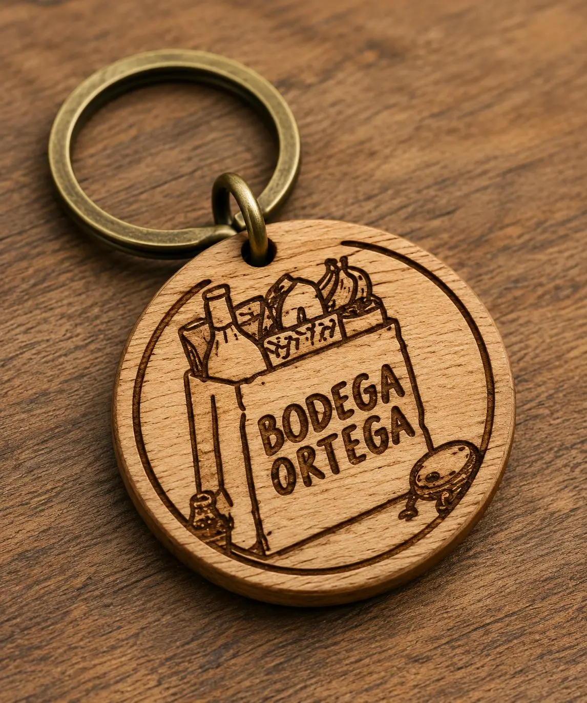 wooden keychain