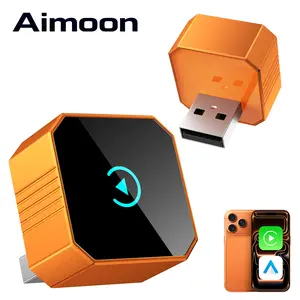 【Enhanced Version 2026】Aimoon Upgraded Version Mini Orange Cube Pro 3.0 Wireless CarPlay Adapter — For Cars 2017+, with Upgraded Chip & Instant Connect