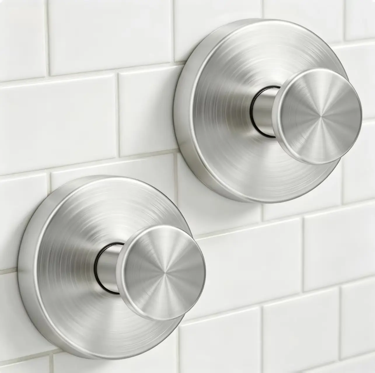 Heavy Duty Adhesive Wall Hooks Stainless Steel Towel Hooks No Drill Waterproof Wall Hangers for Bathroom Kitchen Shower Robe Coat Home Organization